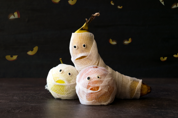 Healthy Halloween Treats, Banana Mummies