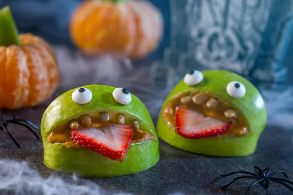 Healthy Halloween Treats for Elders 1 Healthy Halloween Treat, Monster Apples